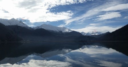 西藏然乌湖雪山