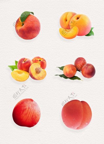 可口美味桃子产品实物png图片