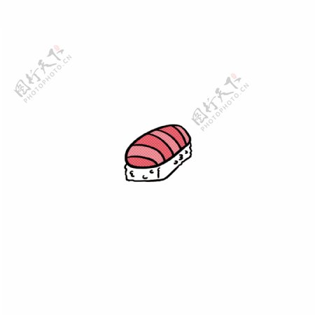 可爱卡通夏天寿司手绘食物素材图标设计元素