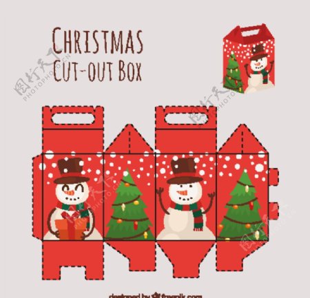 创意圣诞节雪人包装盒
