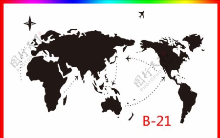 硅藻泥矢量世界地图