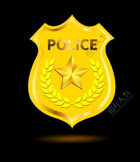 警察徽章矢量素材