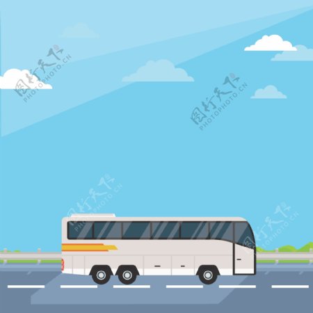 旅游巴士矢量素材