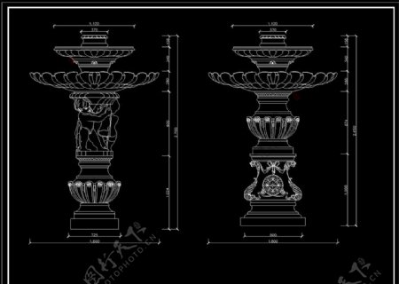 罗马柱造型图家装CAD图纸