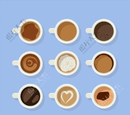 9款创意咖啡俯视图
