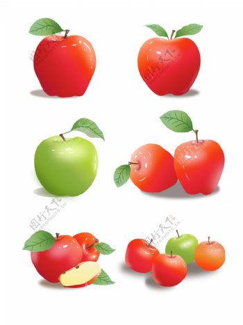 苹果红色苹果青苹果水果套图