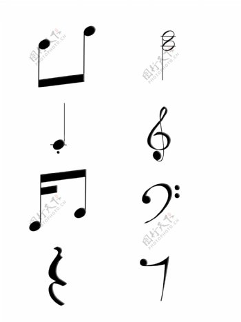 音乐节音符元素立体感装饰音乐符号