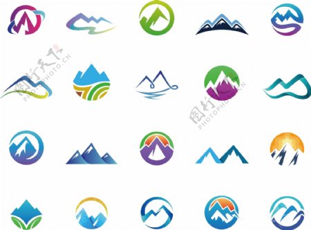 山水logo素材