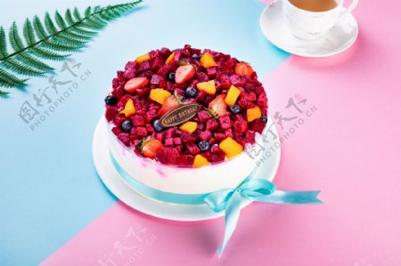 美味的水果蛋糕