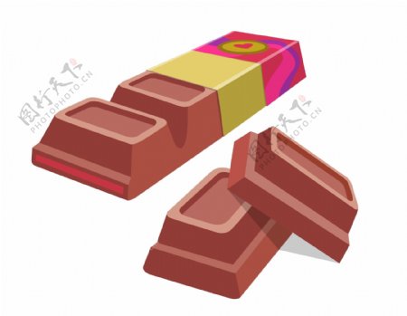 矢量方块巧克力元素