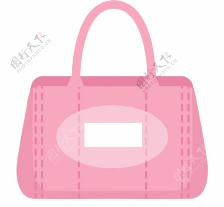 粉红色时尚手提包插画