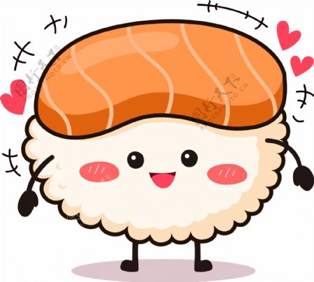 寿司食物表情卡通可爱可商用元素