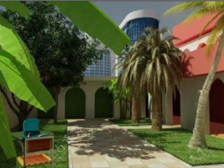 外观设计热带花园3dsmax模型