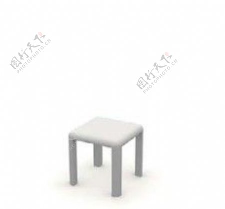 简约方形小凳子模型素材