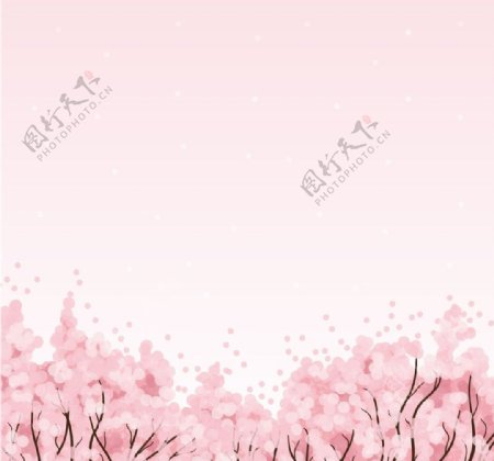 粉色花树背景