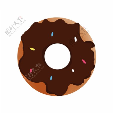 原创手绘食物素材甜甜圈可商用
