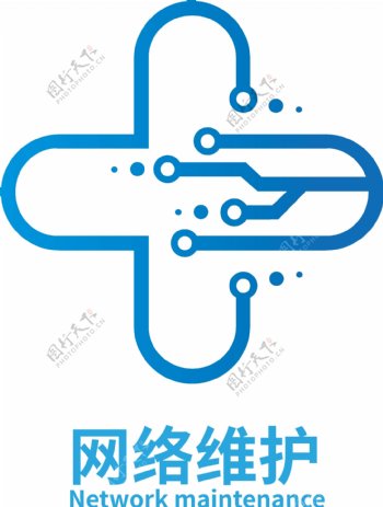 网络维护中心logo标志