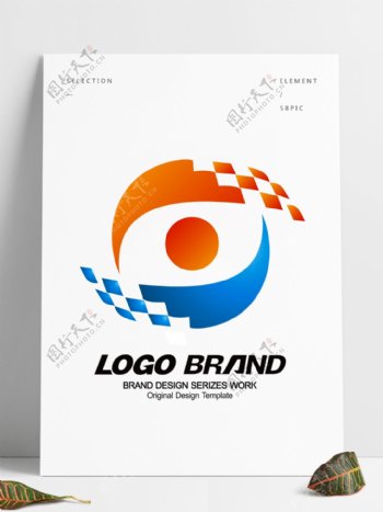 简约大气红蓝科技公司标志设计企业logo