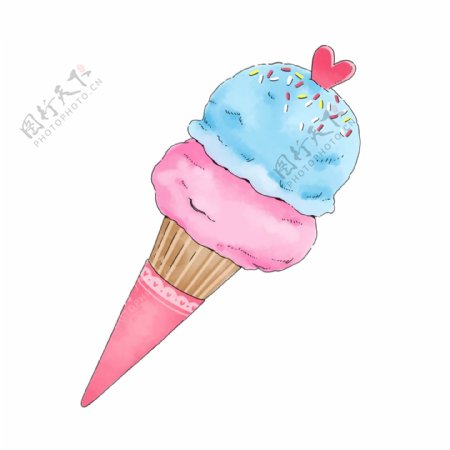 简约卡通夏日冰淇淋PNG素材