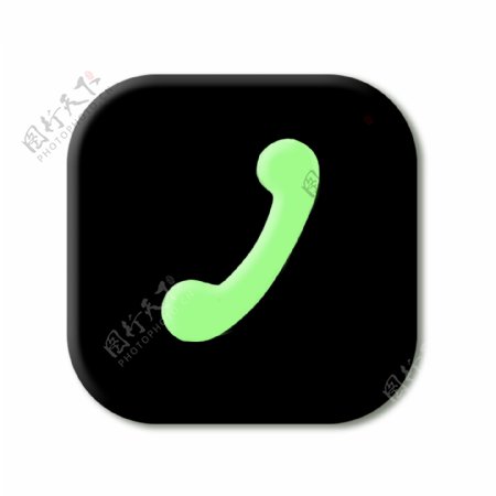 黑色苹果手机风格按钮图标