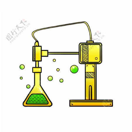 化学仪器蒸馏插画