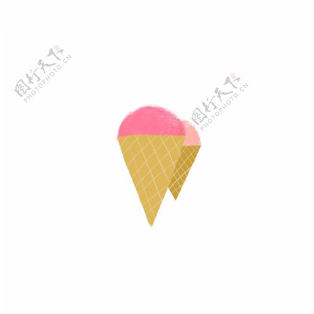 夏日冰淇淋可爱甜筒