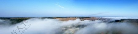 吉林磨盘湖雾景