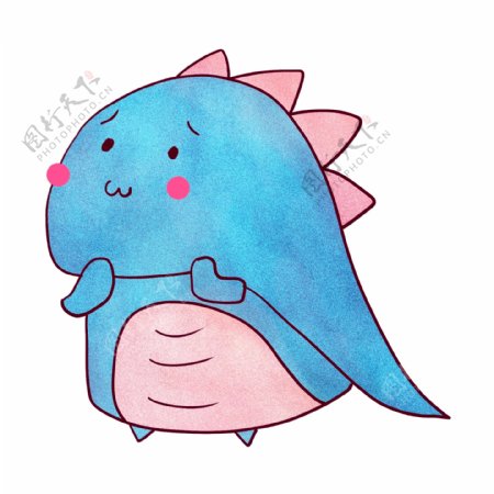 萌萌哒蓝色的小恐龙