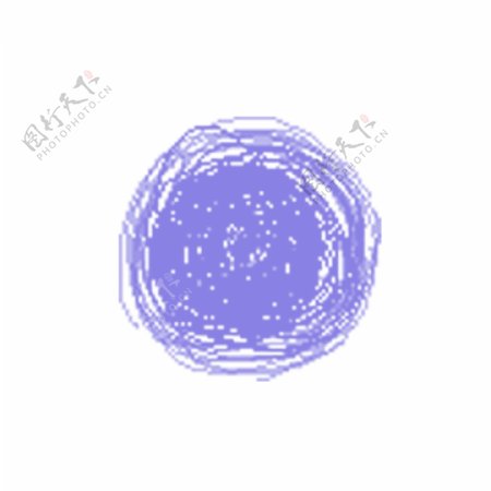 手绘卡通紫色月亮免扣元素