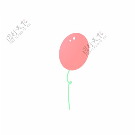 粉色气球卡通png素材