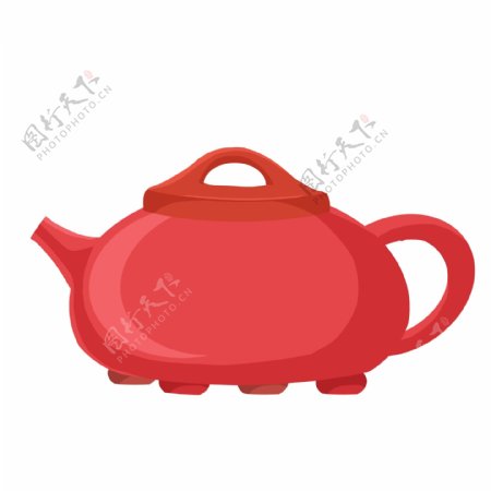 手绘茶具元素茶壶茶杯紫砂壶