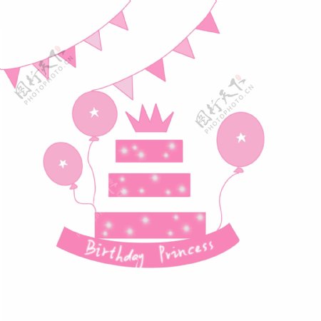 生日蛋糕birthday粉色
