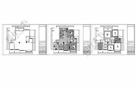 三房住宅欧式风格CAD施工图