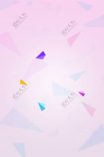 粉紫色几何渐变唯美海报