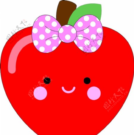 可爱唯美韩版卡通苹果