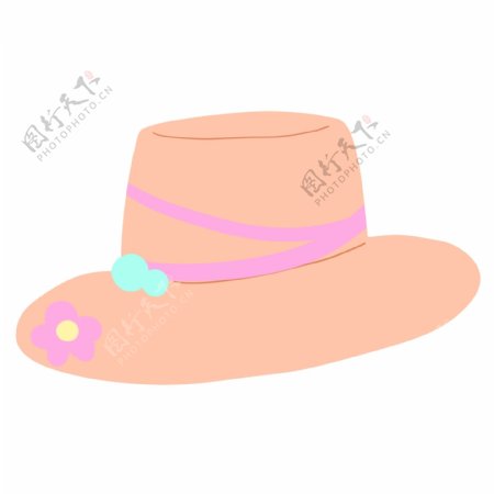 粉色帽子插画