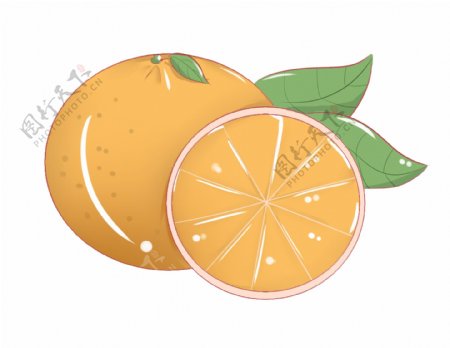 黄色新鲜橙子