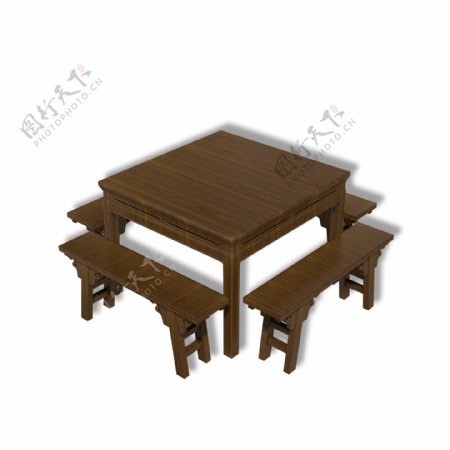 中式实木八人大桌