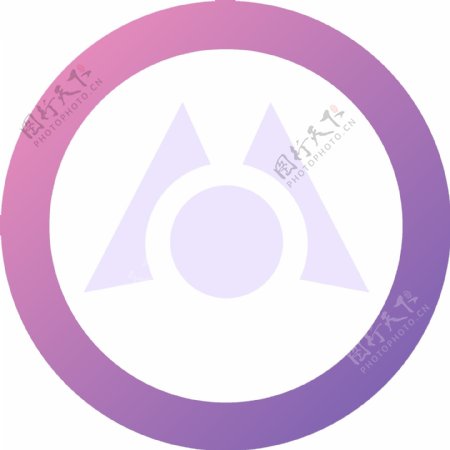 紫色圆圈图标免抠图
