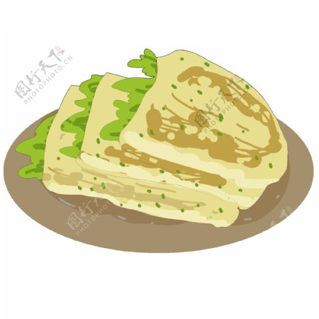 美味的青菜饼子插图