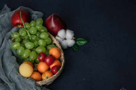 水果果篮背景食物摄影