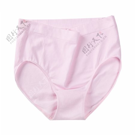 一条粉色纯棉高腰内裤