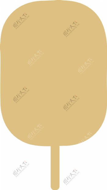金色圆角植物大树元素