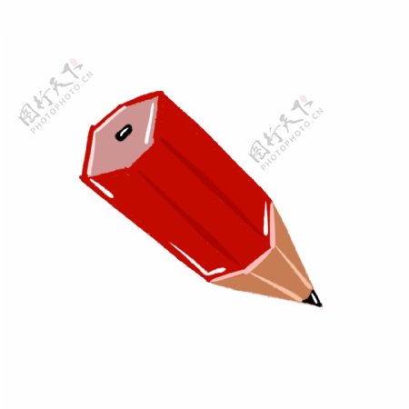 素描的红色铅笔插画