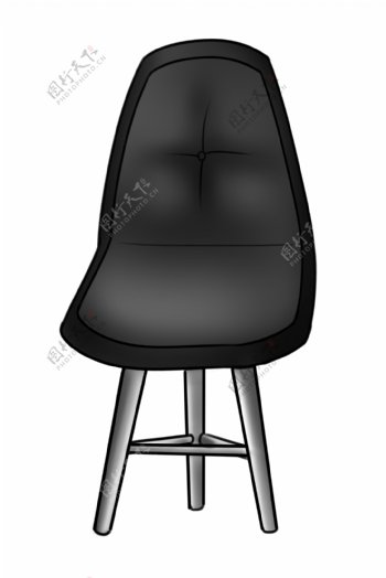 黑色的皮面椅子插画