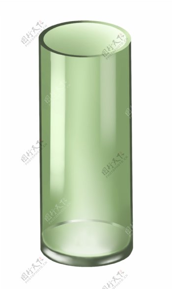 绿色圆形玻璃杯子