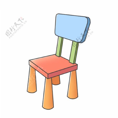 彩色的椅子装饰插画