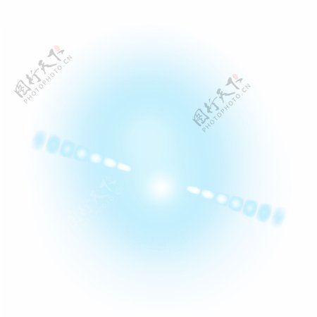 蓝色放射光效光圈光晕元素
