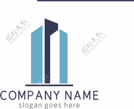 高楼几何大气房地产logo