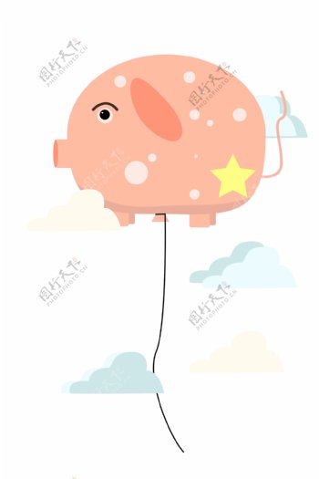 漂浮大猪气球